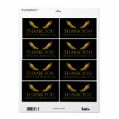 Golden Lash Wings Étiquette noir (Feuille entière)