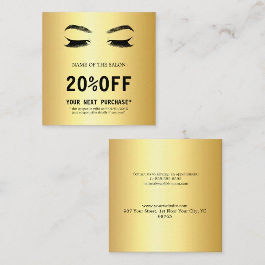 Golden Lashes & Brows Schoonheidssalon Korting Kaa (Voorkant / Achterkant)