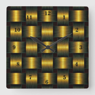 Golden Lattice Vierkante Klok