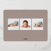 Golden Laurel | Faire-part de naissance Rose Gold  (Verso)