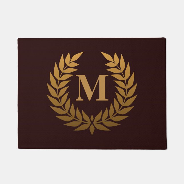 Golden Laurel Wreathe Deurmat (Voorkant)