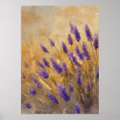 Golden Lavender Field Wall Art Print Poster (Devant)