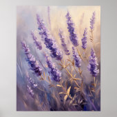 Golden Lavender Wall Art Print | Vertical Poster (Devant)