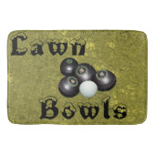 Golden Lawn Bowls Design, Memory Foam Bathmat Badmat (Voorkant)