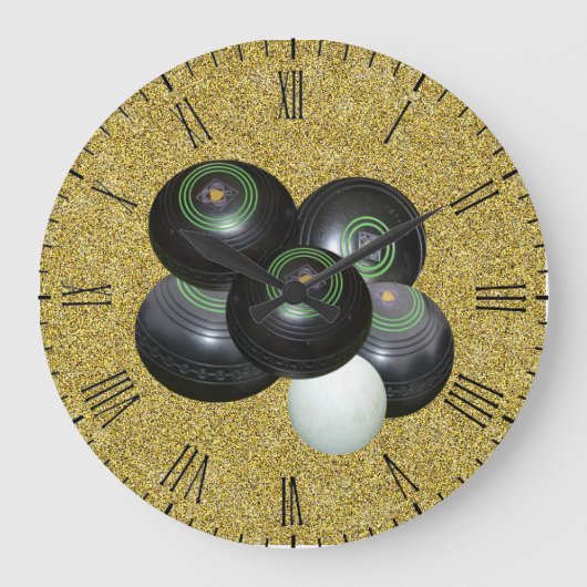 Golden Lawn Bowls, Wall Clock Grote Klok (Voorkant)