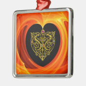 GOLDEN LEAF - CELTISCHE HART METALEN ORNAMENT (Links)