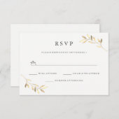 Golden Leaf Garden Wedding RSVP (Voorkant / Achterkant)