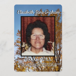 Golden Leaf Herfst Tree Achtergrond Begrafenis Programma