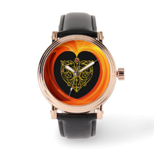 GOLDEN LEAF IN ORANJE FRACTALE ZWISSELS HORLOGE