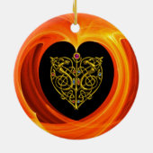 GOLDEN LEAF KERAMISCH ORNAMENT (Achterkant)