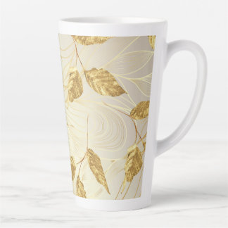 Golden Leaf Large Latte Mok