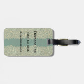 Golden leaf op groene achtergrond bagagelabel (Achterkant horizontaal)