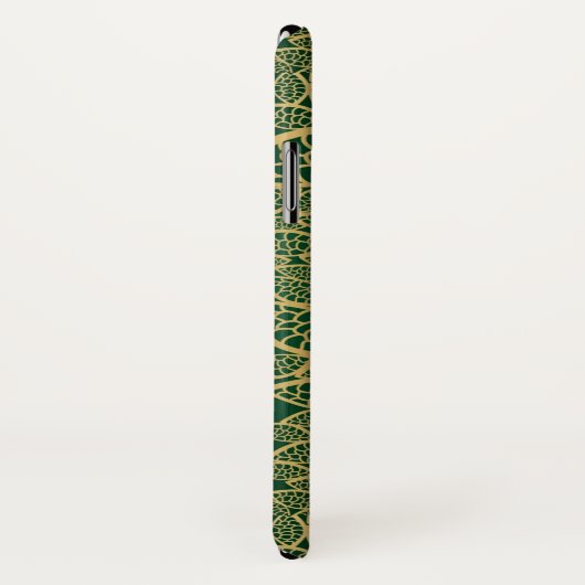 Golden leaf op groene achtergrond Case-Mate iPhone case (Achterkant / rechts)