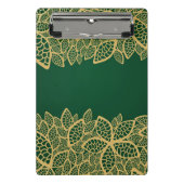 Golden leaf op groene achtergrond mini klembord (Voorkant)