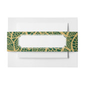 Golden leaf op groene achtergrond uitnodigingen wikkel (Voorkant Voorbeeld)
