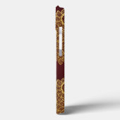 Golden leaf op rode achtergrond Case-Mate iPhone case (Achterkant / Links)