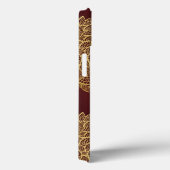 Golden leaf op rode achtergrond Case-Mate iPhone case (Achterkant / Rechts)