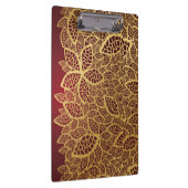 Golden leaf op rode achtergrond klembord (Rechts)