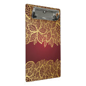 Golden leaf op rode achtergrond mini klembord (Schuin)