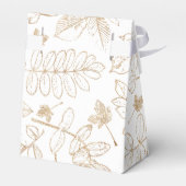 Golden Leaf Pattern Wedding ID655 Bedankdoosjes (Achterkant)