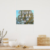 Golden Leaf Photo Family Tree 4 Generation Poster (Cuisine)