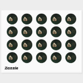 Golden Leaf Ronde Sticker (Vel)