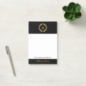 Golden Leaved Roman Wreatmonogram - zwart Post-it® Notes (Kantoor)