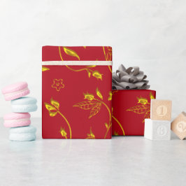 Golden Leaves Dammaskers Cadeaupapier