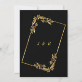 Golden Leaves Framed Weddenschap Black Gold (Achterkant)