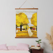 Golden Leaves Hangend Wandkleed (Slaapkamer)