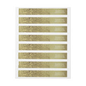 Golden Leaves Holiday Wrap rond label (Vel)