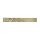 Golden Leaves Holiday Wrap rond label (Individueel)