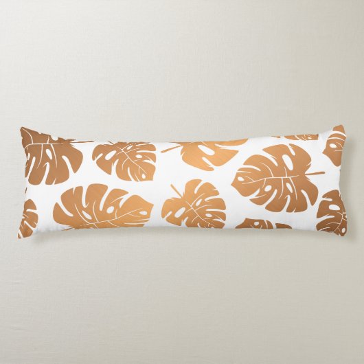 Golden Leaves Pattern Lichaamskussen (Voorkant)