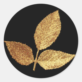 Golden Leaves Ronde Sticker