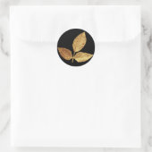 Golden Leaves Ronde Sticker (Tas)