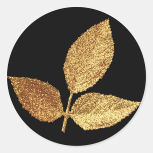 Golden Leaves Ronde Sticker