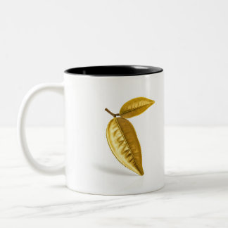 "Golden Leaves Tea Cup" Tweekleurige Koffiemok