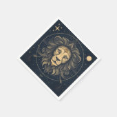 Golden Leo Zodiac Astrologie Ontwerp Servet (Hoek)