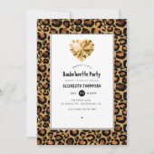 Golden Leopard Pattern Bachelorette Party Kaart (Voorkant)
