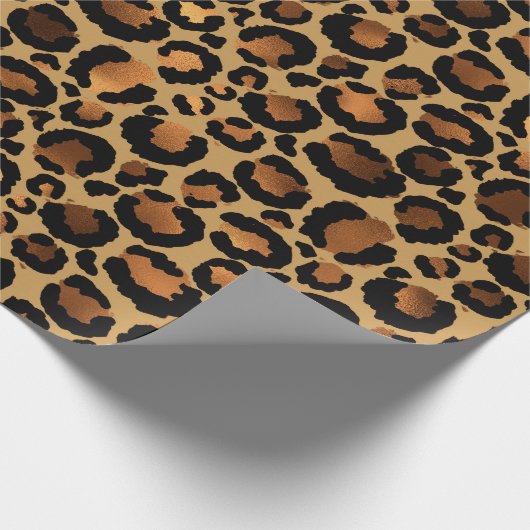 Golden Leopard Pattern Cadeaupapier (Hoek)