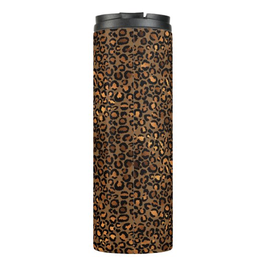 Golden Leopard Pattern Thermosbeker (Achterkant)