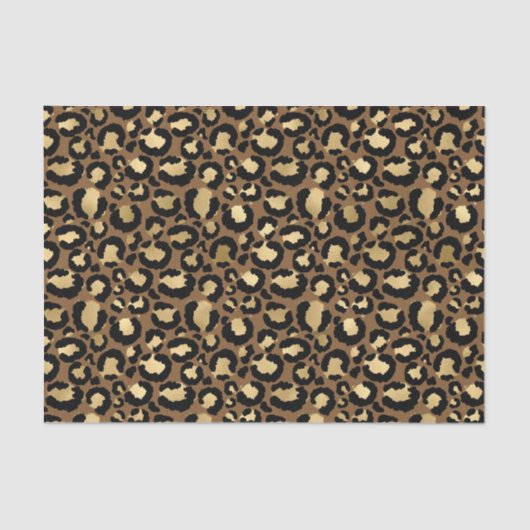 Golden Leopard Pattern Tissuepapier (Voorkant)