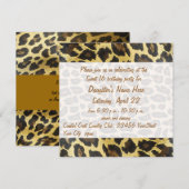 Golden Leopard Print 16e verjaardag Kaart (Voorkant / Achterkant)