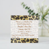 Golden Leopard Print 16e verjaardag Kaart (Staand voorkant)