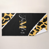 Golden Leopard Print Badhanddoek (Badhanddoek)