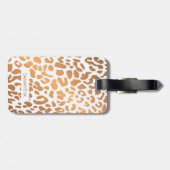 Golden Leopard Print Bagagelabel (Achterkant horizontaal)