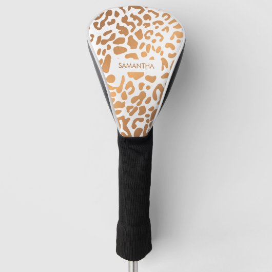 Golden Leopard Print Golfheadcover (Voorkant)