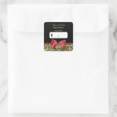 Golden Leopard print met roodbaarse Labels (Tas)