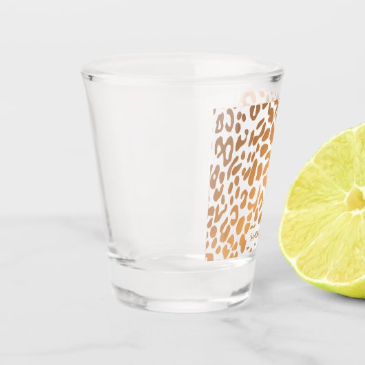 Golden Leopard Print Shot Glas (Links)