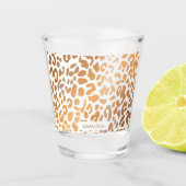 Golden Leopard Print Shot Glas (Voorkant)